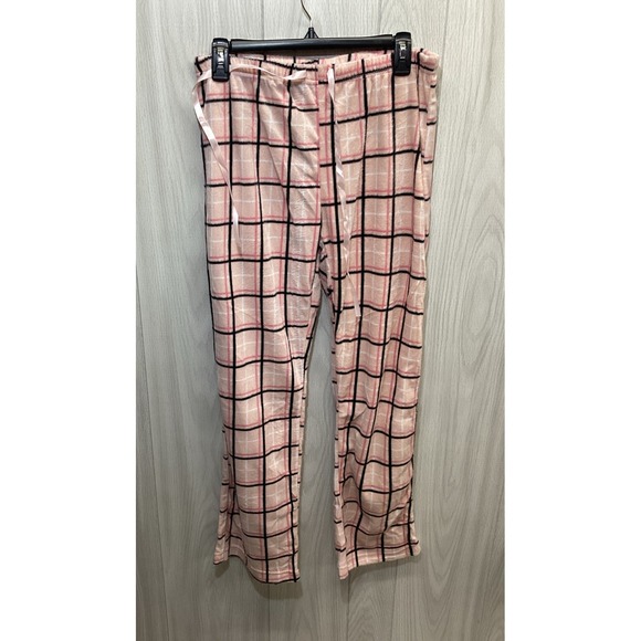 JUST LOVE Women's (Size M) Pajama Set Long Sleeve Shirt & Plaid Pants Polyester - Picture 4 of 8